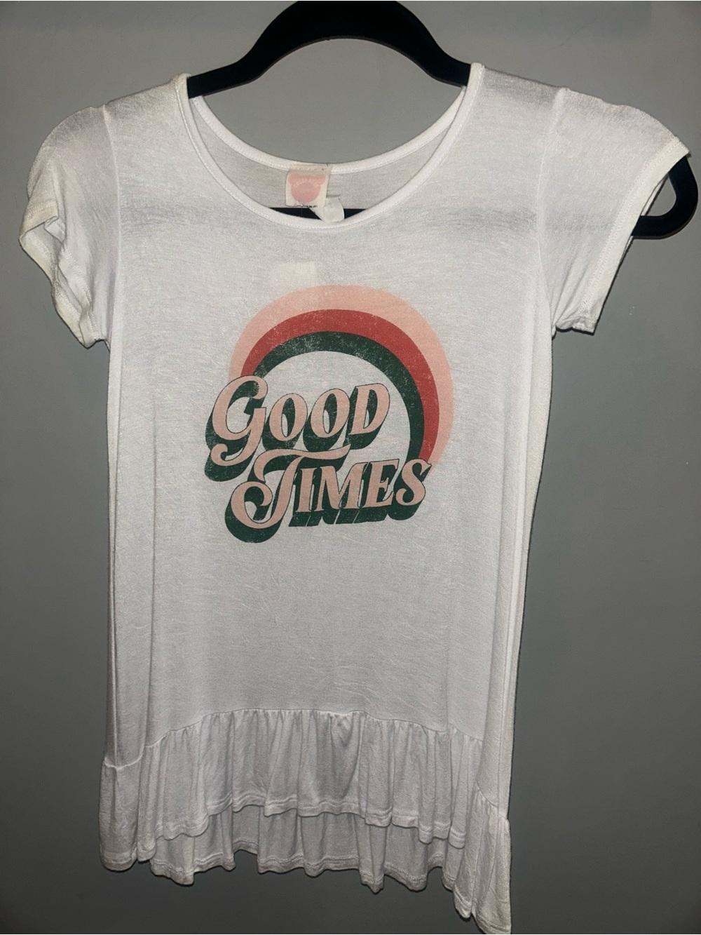 White 'Good Times' Graphic Tee Dress